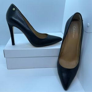 Black Leather Calvin Klein Heel Sz8.5.